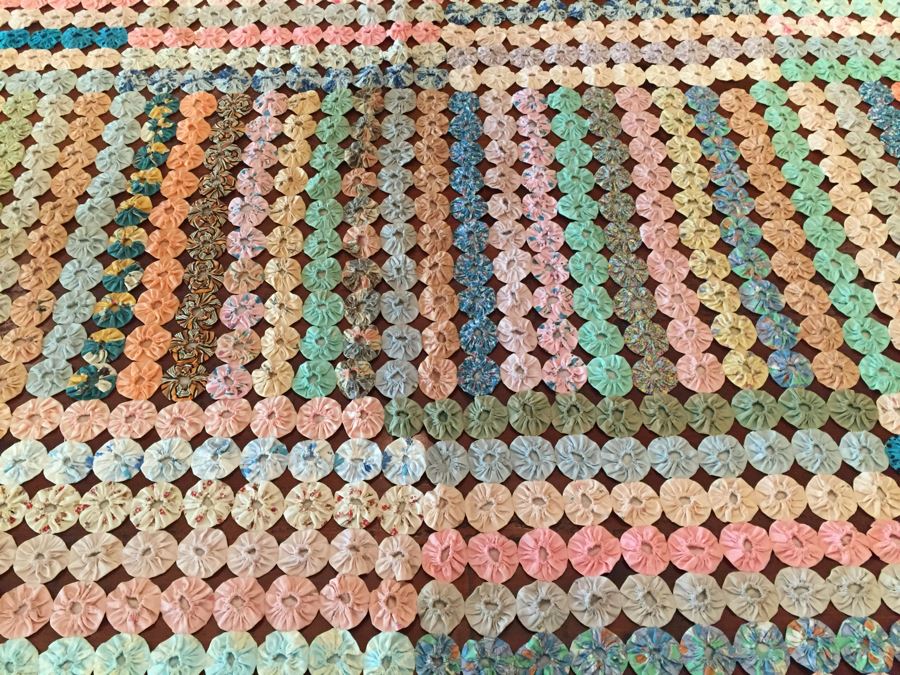 Large Handmade Tablecloth Quilt 73' X 62' [Photo 9]