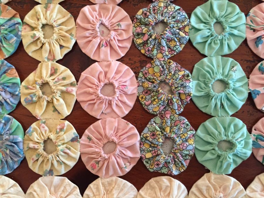 Large Handmade Tablecloth Quilt 73' X 62' [Photo 6]