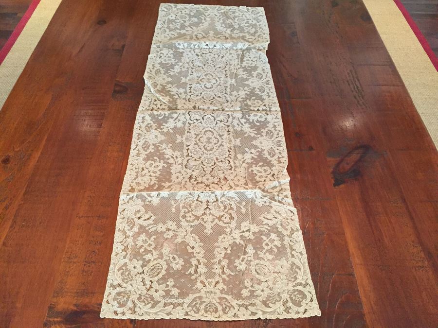 Vintage Battenberg Lace Tablecloth, Placemats And Table Runner [Photo 20]