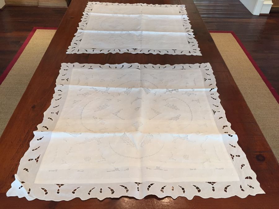 Pair Of Vintage Tablecloths