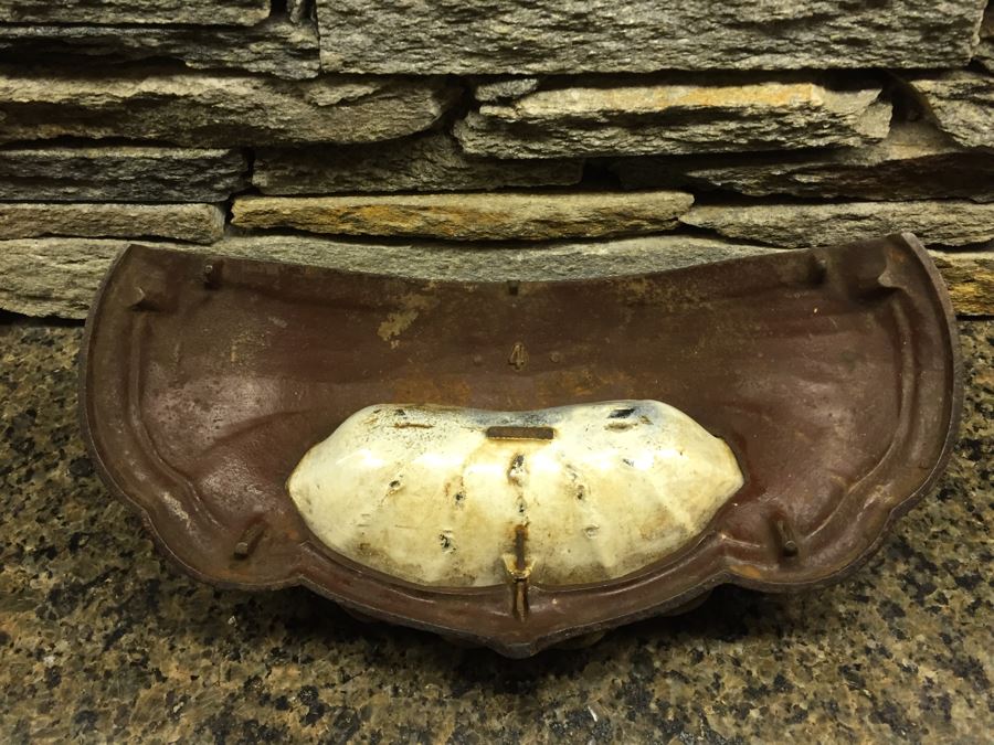 Antique French Metal Lavabo - Bottom Basin Has Been Repaired With Tack Welds - Signed A.P [Photo 17]