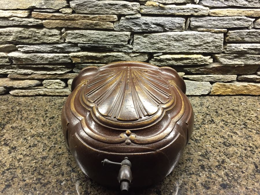 Antique French Metal Lavabo - Bottom Basin Has Been Repaired With Tack Welds - Signed A.P [Photo 18]