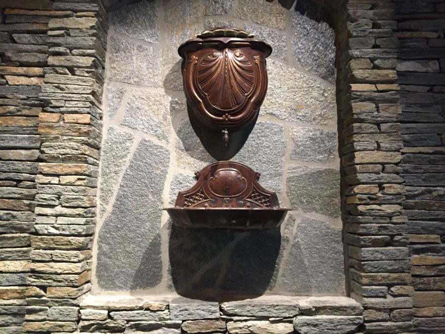Antique French Metal Lavabo - Bottom Basin Has Been Repaired With Tack Welds - Signed A.P [Photo 11]