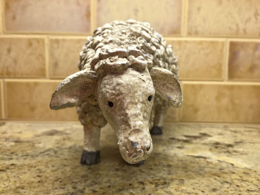 Collection Of (2) Painted Metal Rams And (2) Sheep Animal Figurines [Photo 5]