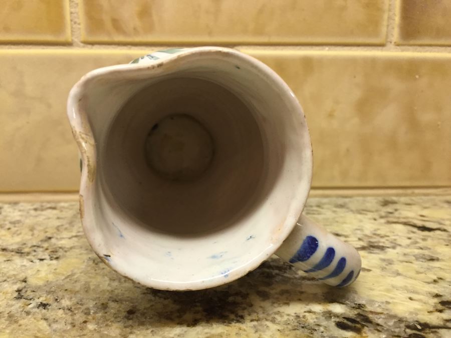 Set Of (3) Antique Signed Henriot Quimper France Hand Painted Pitchers 7', 6', 4' [Photo 20]