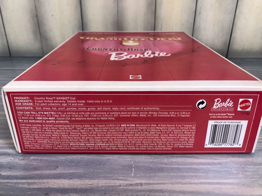 First In A Series Collector Edition Country Rose Barbie Doll With Box 17782 [Photo 12]
