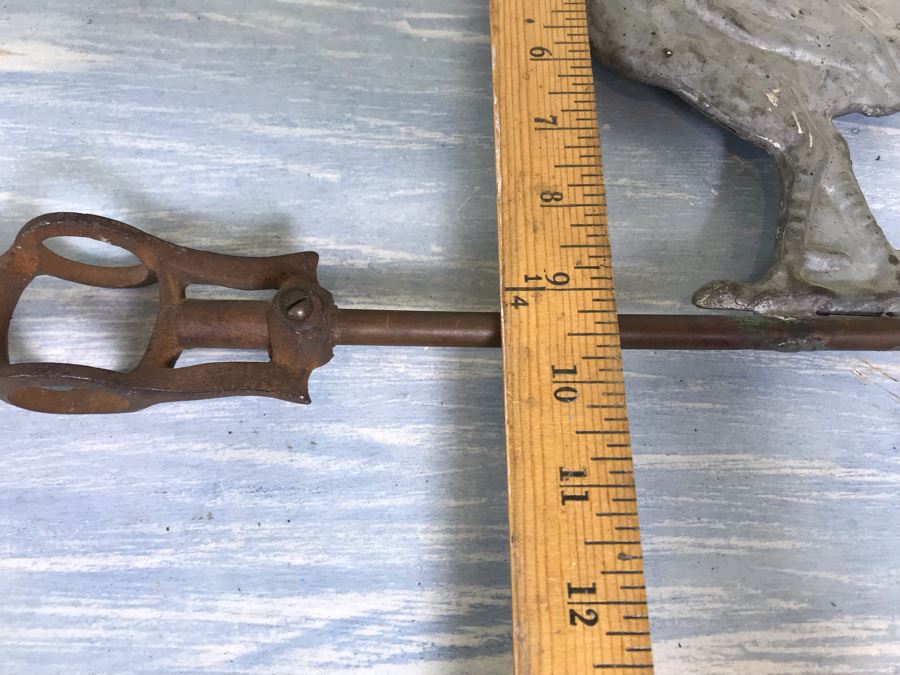 Antique Metal Rooster Weather Vane 26'L X 10.5'H [Photo 13]