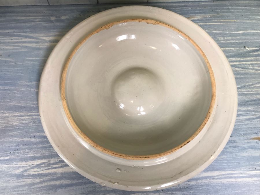 Vintage Red Wing Potteries Red Wing, MN 5 Gallon Crock Pot With Lid - Note Lid Has A Chip (See Photos) [Photo 11]