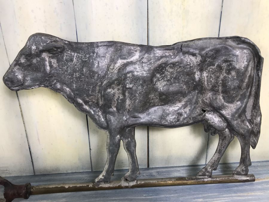 Antique Metal Cow Weather Vane 9171 30'L [Photo 11]