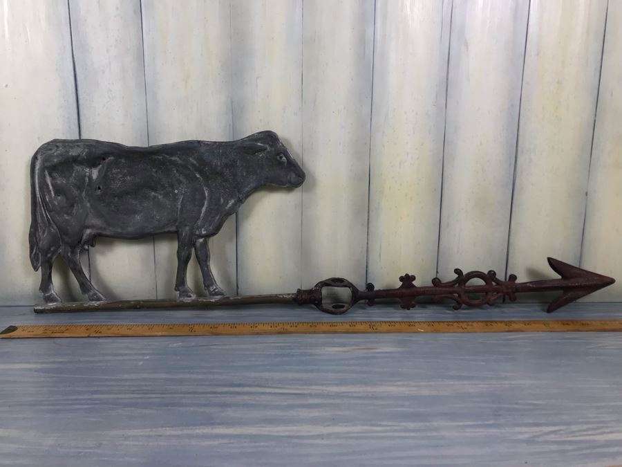 Antique Metal Cow Weather Vane 9171 30'L [Photo 2]