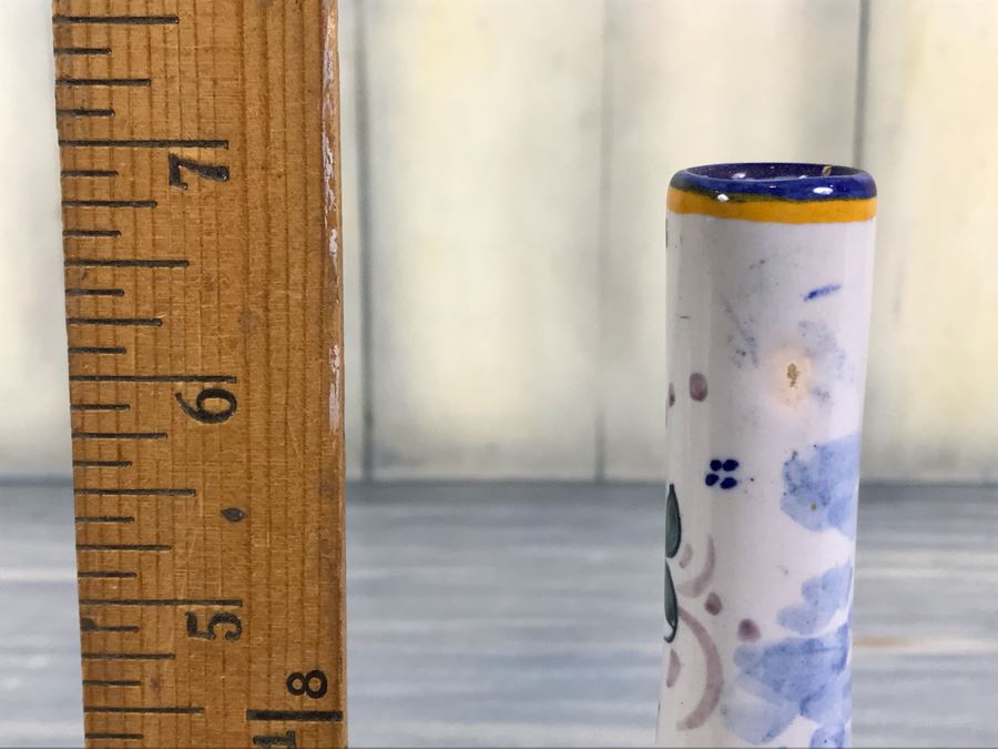 Signed Antique Henriot Quimper French Faience Hand Painted Vase 7'H [Photo 11]