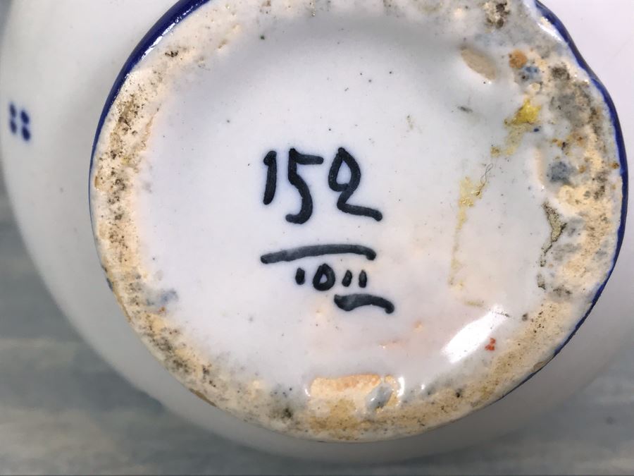 Signed Antique Henriot Quimper French Faience Hand Painted Vase 7'H [Photo 10]