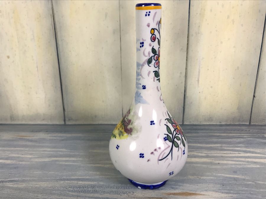 Signed Antique Henriot Quimper French Faience Hand Painted Vase 7'H [Photo 9]