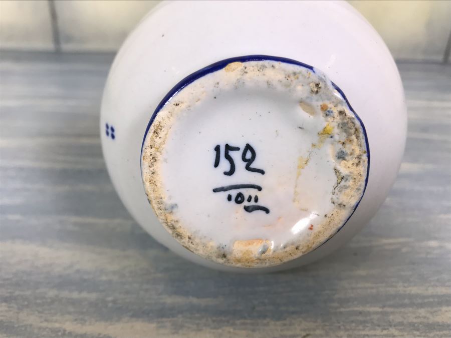 Signed Antique Henriot Quimper French Faience Hand Painted Vase 7'H [Photo 3]