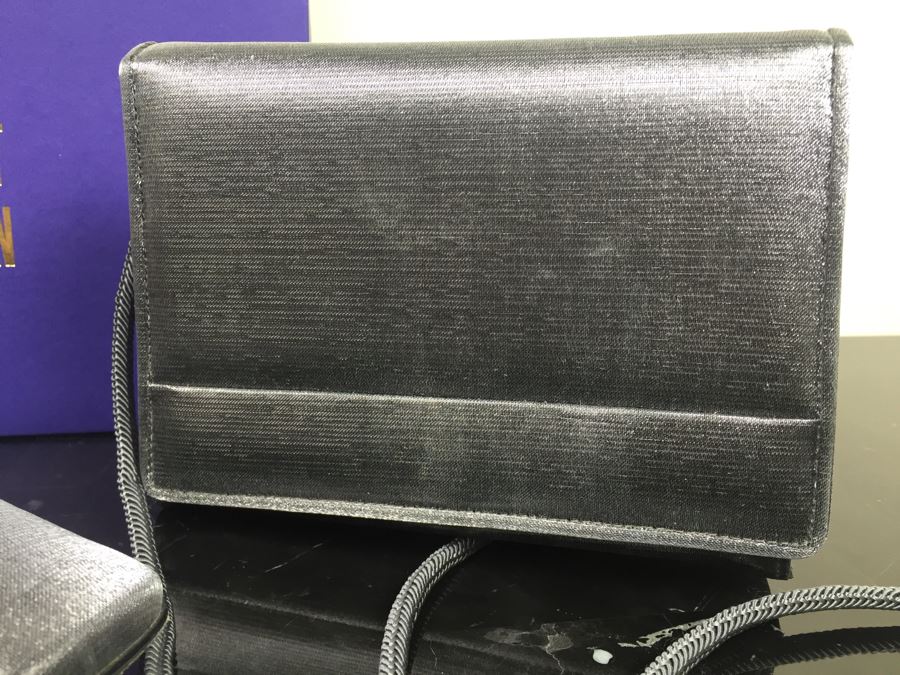 Stuart Weitzman Ladies Silver Heels Shoes Size 10 And Matching Handbag With Original Boxes [Photo 3]