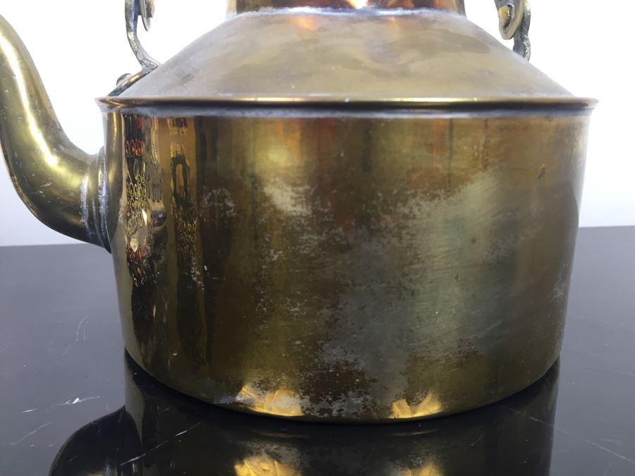 Brass Kettle And Home Decor Lot With Blue And White Cat [Photo 6]