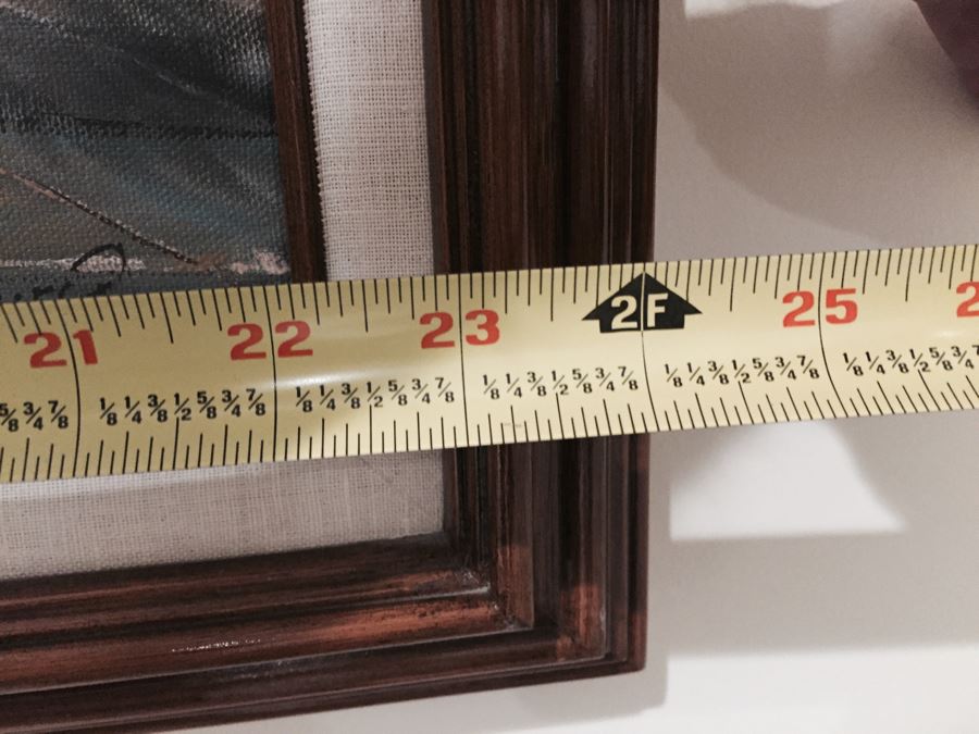 Original Painting Of Village Scene Signed Morales 24'W X 28'H [Photo 9]