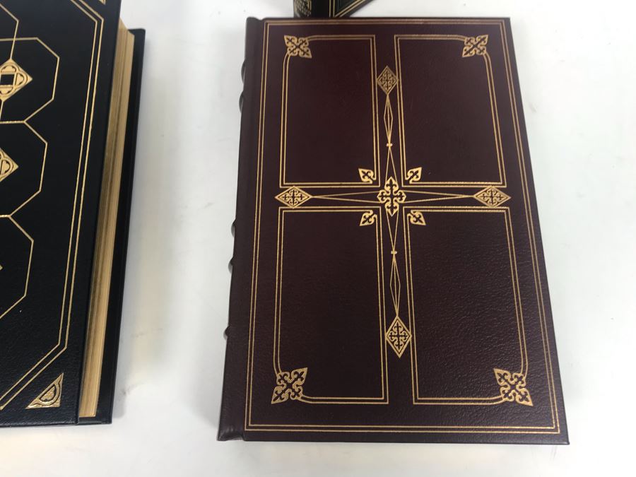 JUST ADDED - Set Of (3) The Franklin Library Hardcover Books: A Fable By William Faulkner, Dragon's Teeth By Upton Sinclair And The Bridge Of San Luis Rey By Thornton Wilder [Photo 9]
