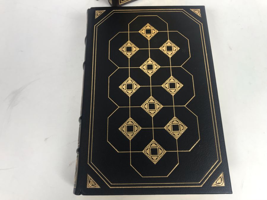 JUST ADDED - Set Of (3) The Franklin Library Hardcover Books: A Fable By William Faulkner, Dragon's Teeth By Upton Sinclair And The Bridge Of San Luis Rey By Thornton Wilder [Photo 4]