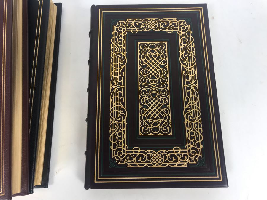 JUST ADDED - Set Of (3) The Franklin Library Hardcover Books: A Fable By William Faulkner, Dragon's Teeth By Upton Sinclair And The Bridge Of San Luis Rey By Thornton Wilder [Photo 12]