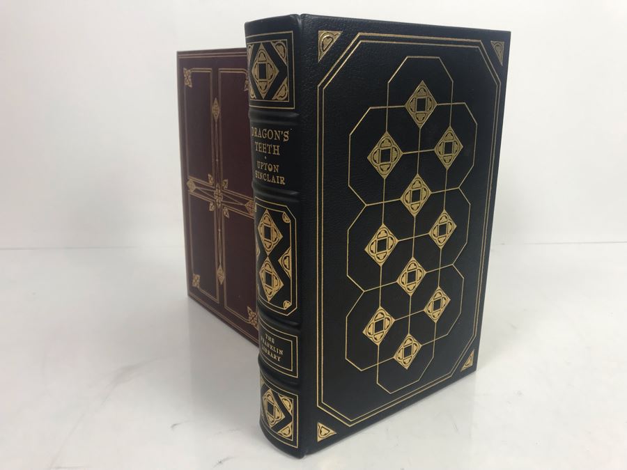 JUST ADDED - Set Of (3) The Franklin Library Hardcover Books: A Fable By William Faulkner, Dragon's Teeth By Upton Sinclair And The Bridge Of San Luis Rey By Thornton Wilder [Photo 3]