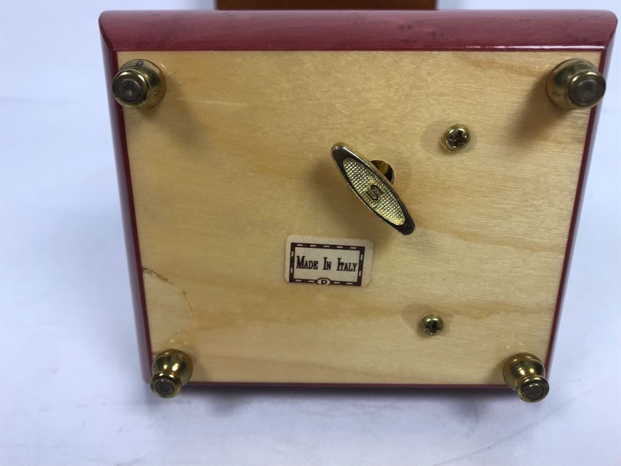 Pair Of Italian Inlaid Wooden Boxes - One Is Music Jewelry Ring Box [Photo 11]