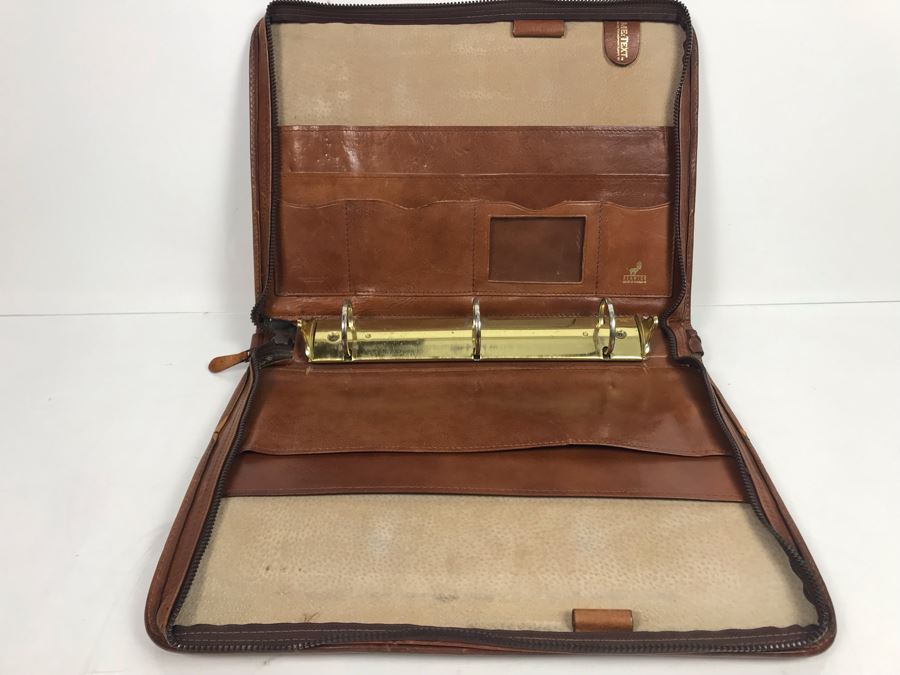 Renwick Canada Italian Leather Attache Case Briefcase With Sheaffer Gold Plated Ballpoint Pen [Photo 3]