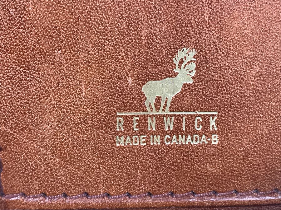 Renwick Canada Italian Leather Attache Case Briefcase With Sheaffer Gold Plated Ballpoint Pen [Photo 10]