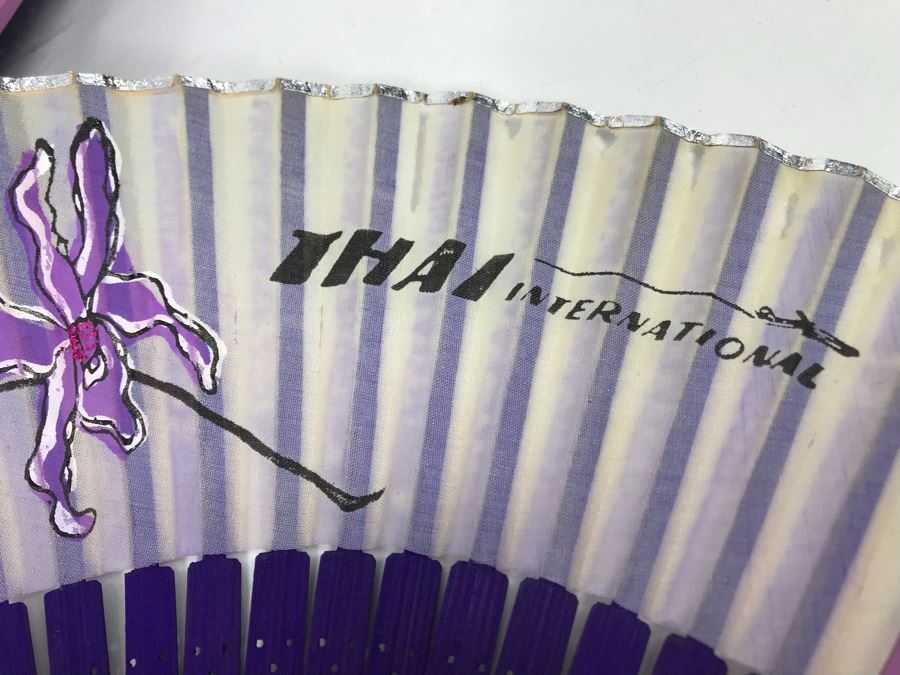 Vintage Asian Fan Collection With Set Of (3) Vintage Japanese Paper Dolls [Photo 12]