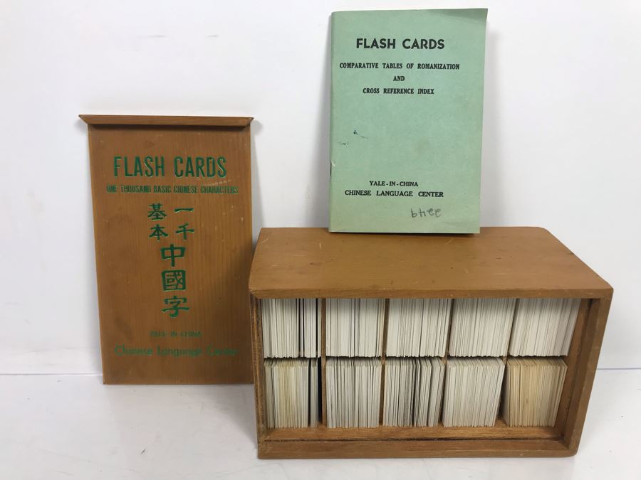 Chinese Flash Cards With Wooden Storage Case And Comparative Tables Of Romanization And Cross Reference Index Yale In China Chinese Language Center Book [Photo 4]