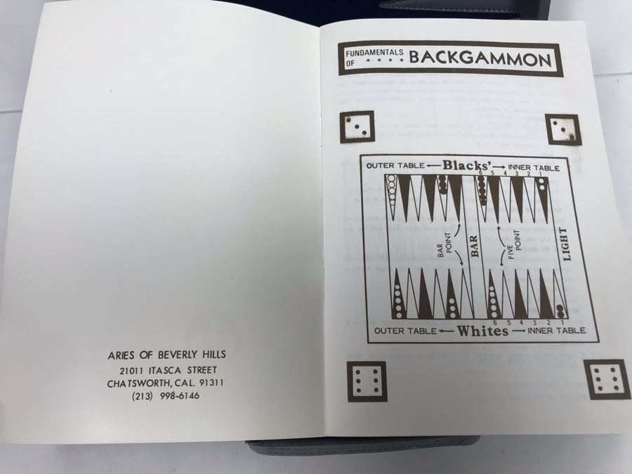 Vintage Travel Backgammon Set By Aries Of Beverly Hills [Photo 6]