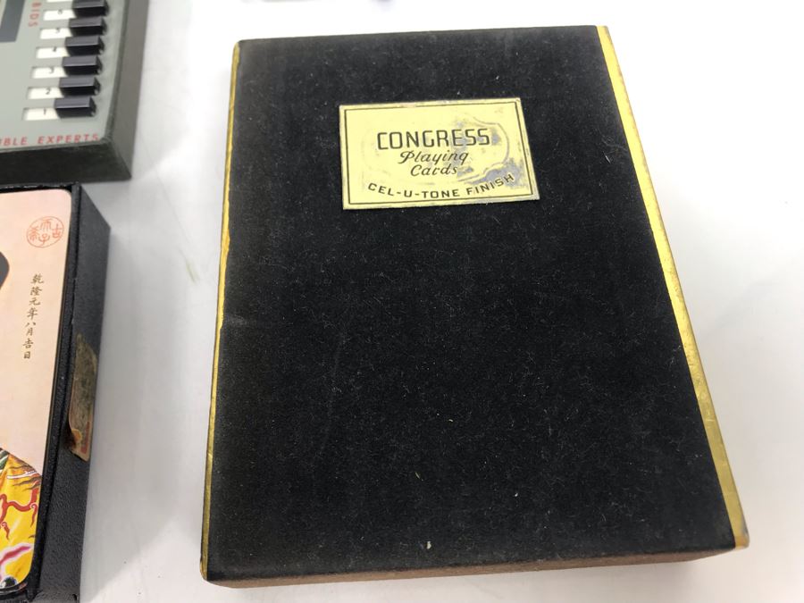 Vintage Playing Cards Collection Featuring Chinese Art Treasures Playing Cards, Airline Advertising Cards And Autobridge Bridge Game With Box [Photo 17]