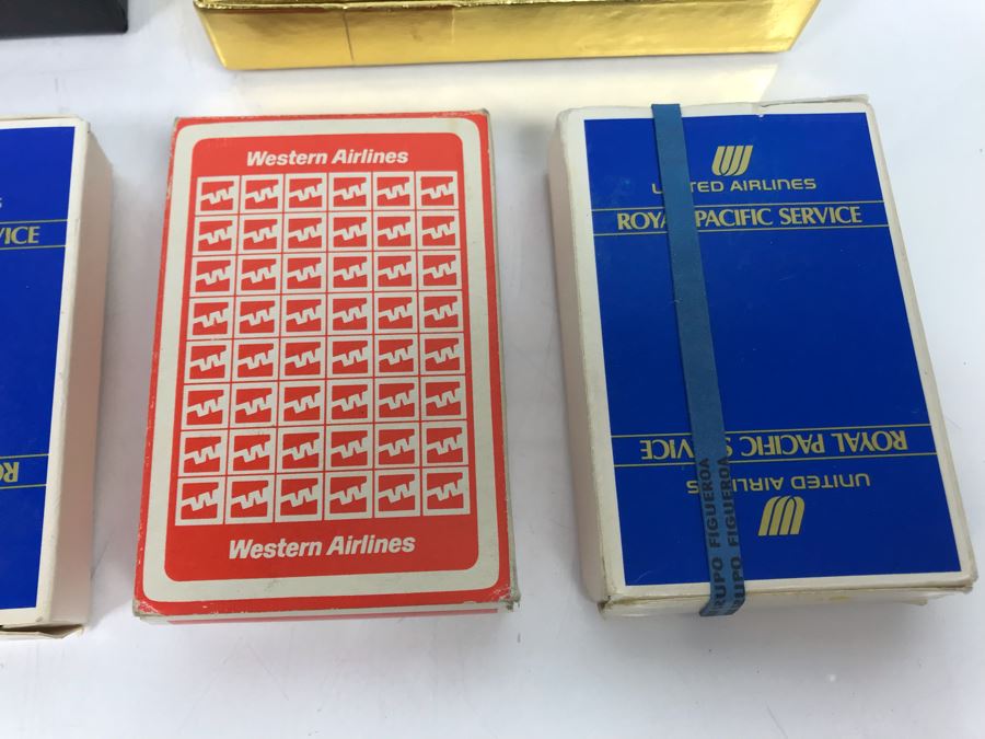 Vintage Playing Cards Collection Featuring Chinese Art Treasures Playing Cards, Airline Advertising Cards And Autobridge Bridge Game With Box [Photo 9]