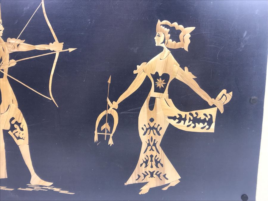 Asian Wooden Collage Artwork 17' X 13' [Photo 6]