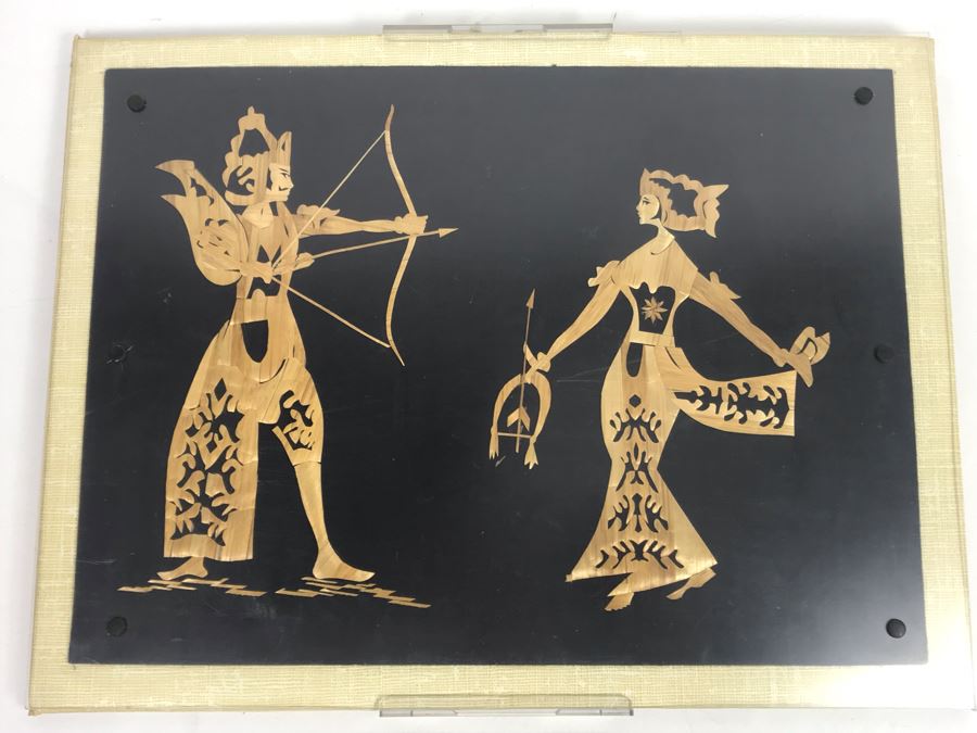 Asian Wooden Collage Artwork 17' X 13' [Photo 2]