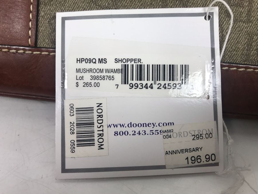 Dooney & Bourke Mushroom Handbag With Original Tags Retailed For $265 [Photo 5]
