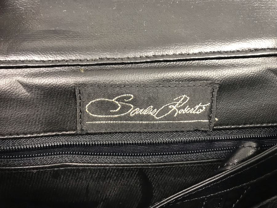 Sandra Roberts Eighties Style Clutch Handbag With Multiple Colored Velcro Bands And Dust Cover [Photo 7]