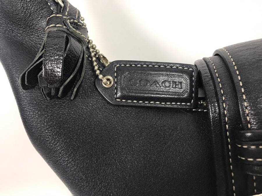 Black Leather Coach Handbag [Photo 5]