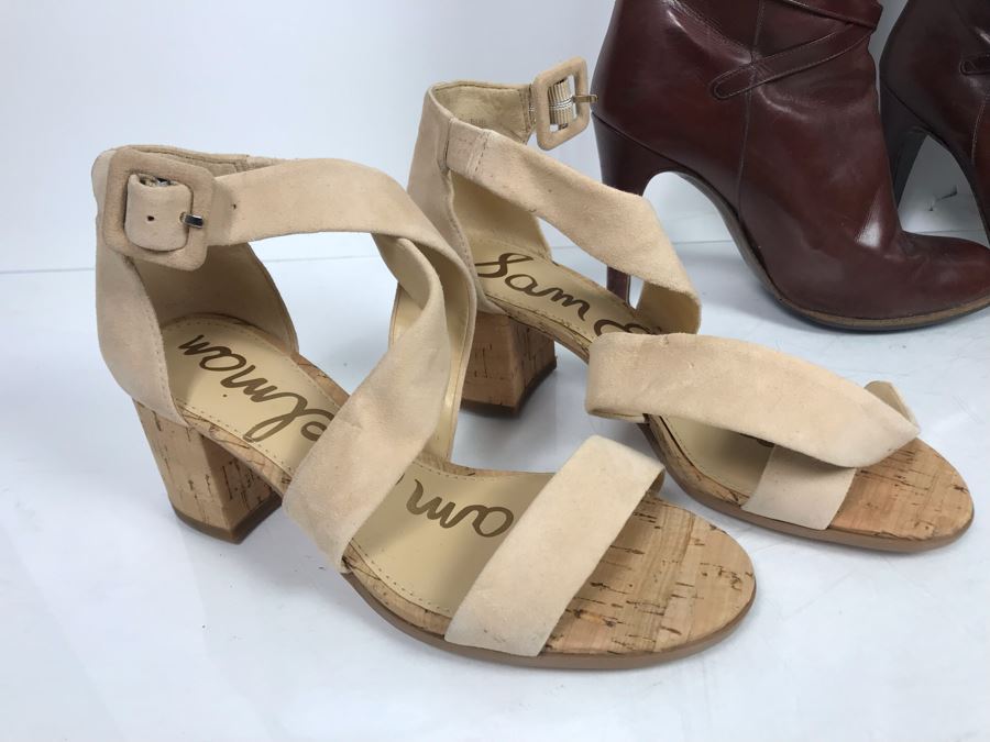 Darry Stewart Black Leather Boots, Arnold Churgin Brown Leather Boots Handmade In Spain And Sam Edelman Heels Size 5 [Photo 3]