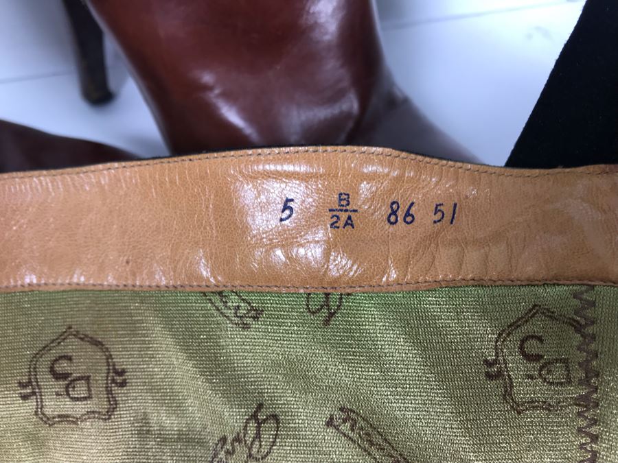 Darry Stewart Black Leather Boots, Arnold Churgin Brown Leather Boots Handmade In Spain And Sam Edelman Heels Size 5 [Photo 12]