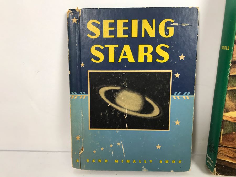 Vintage Wooden Chinese Chess Set, Magnetic Chess Set, Plastic Poker Chips And Vintage Hardcove Books: Seeing Stars And All About Radio And Television [Photo 8]