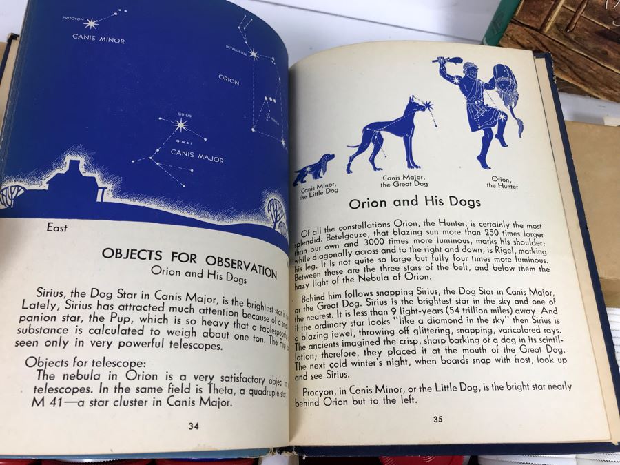 Vintage Wooden Chinese Chess Set, Magnetic Chess Set, Plastic Poker Chips And Vintage Hardcove Books: Seeing Stars And All About Radio And Television [Photo 11]