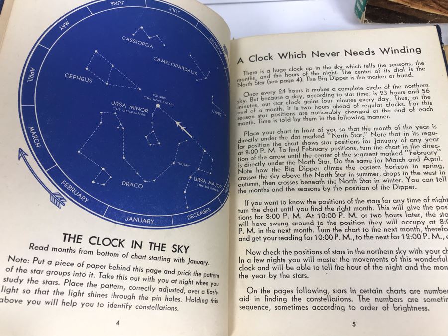 Vintage Wooden Chinese Chess Set, Magnetic Chess Set, Plastic Poker Chips And Vintage Hardcove Books: Seeing Stars And All About Radio And Television [Photo 10]