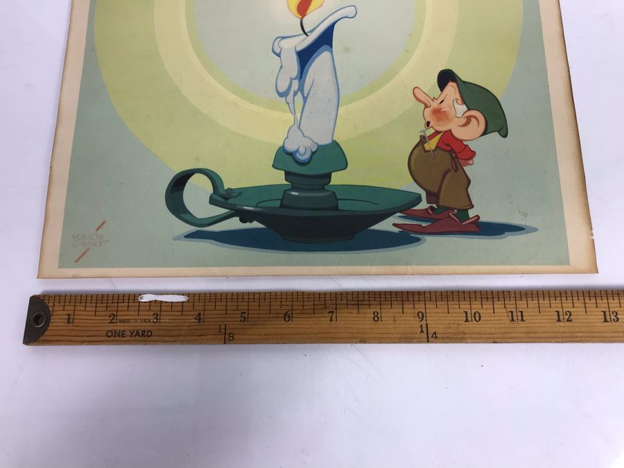 Vintage 1938 Jack Be Nimble Vernon Grant Nursery Rhyme Print 13' X 16' [Photo 9]