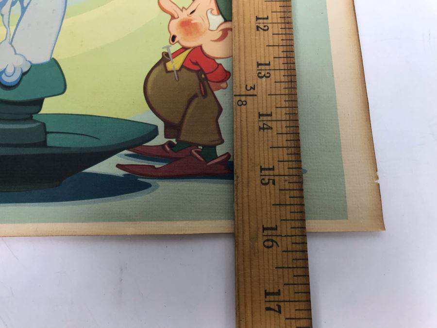 Vintage 1938 Jack Be Nimble Vernon Grant Nursery Rhyme Print 13' X 16' [Photo 10]