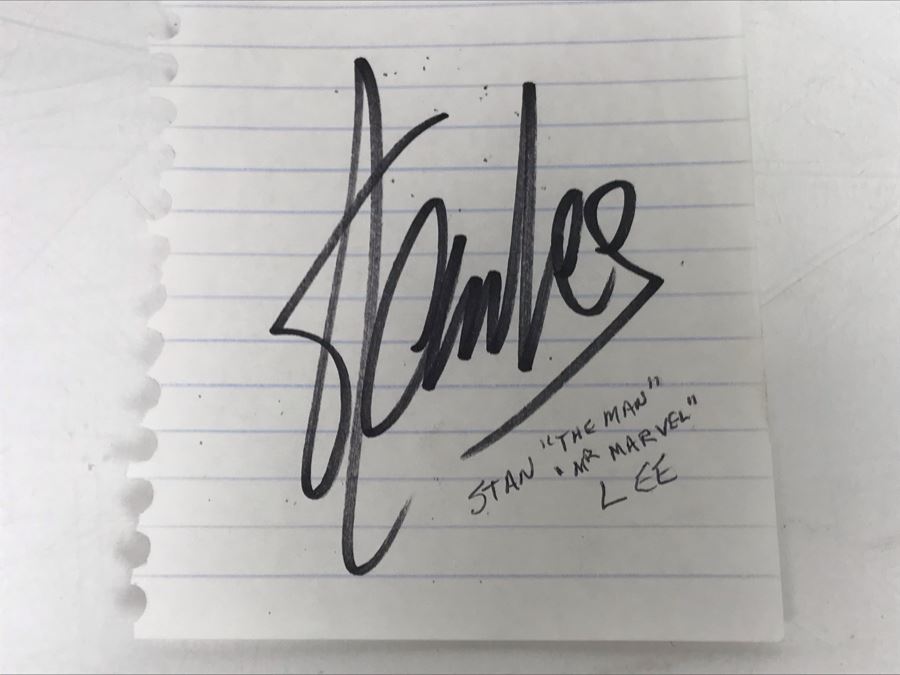 Vintage 1999 Stan Lee Signature Signed Stan 'The Man' 'Mr Marvel' Lee Comic  Books 4' X '