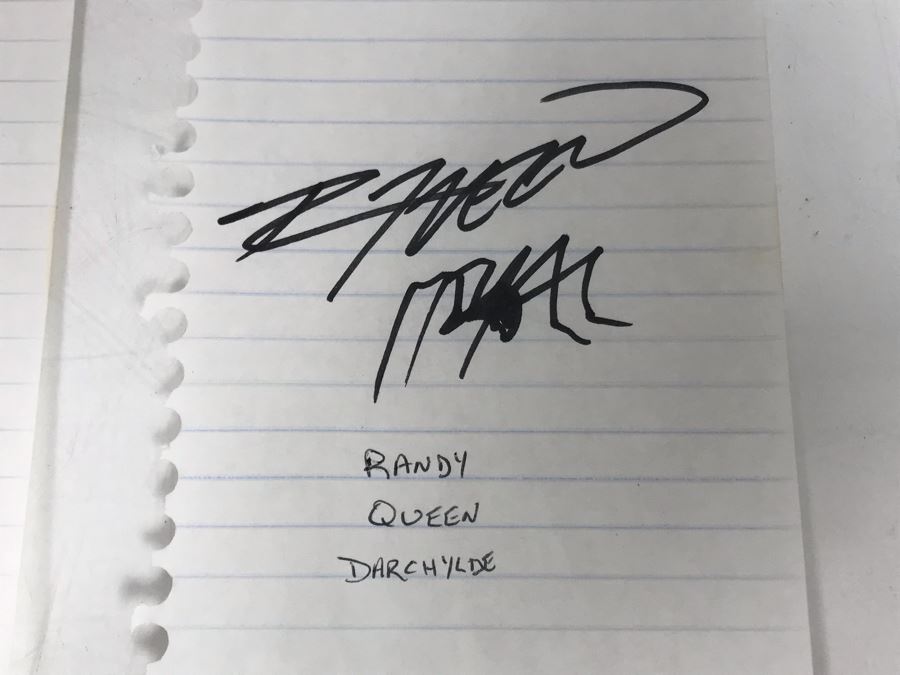 Collection Of (3) Vintage 1999 Signatures Of Lou Ferrigno, The Undertaker And Randy Queen Darkchylde [Photo 4]