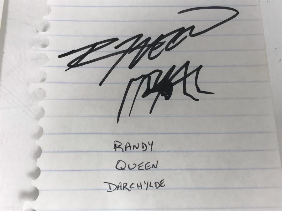 Collection Of (3) Vintage 1999 Signatures Of Lou Ferrigno, The Undertaker And Randy Queen Darkchylde [Photo 5]