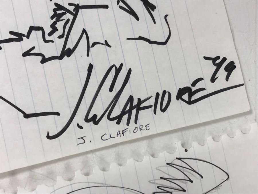 Collection Of (6) Vintage 1999 Comic Books Illustrations And Signatures Including Mark McKenna, Ron Randall, Alan Davis, Jim Calafiore And More [Photo 6]