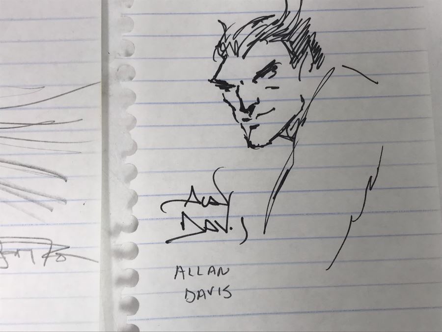 Collection Of (6) Vintage 1999 Comic Books Illustrations And Signatures Including Mark McKenna, Ron Randall, Alan Davis, Jim Calafiore And More [Photo 13]